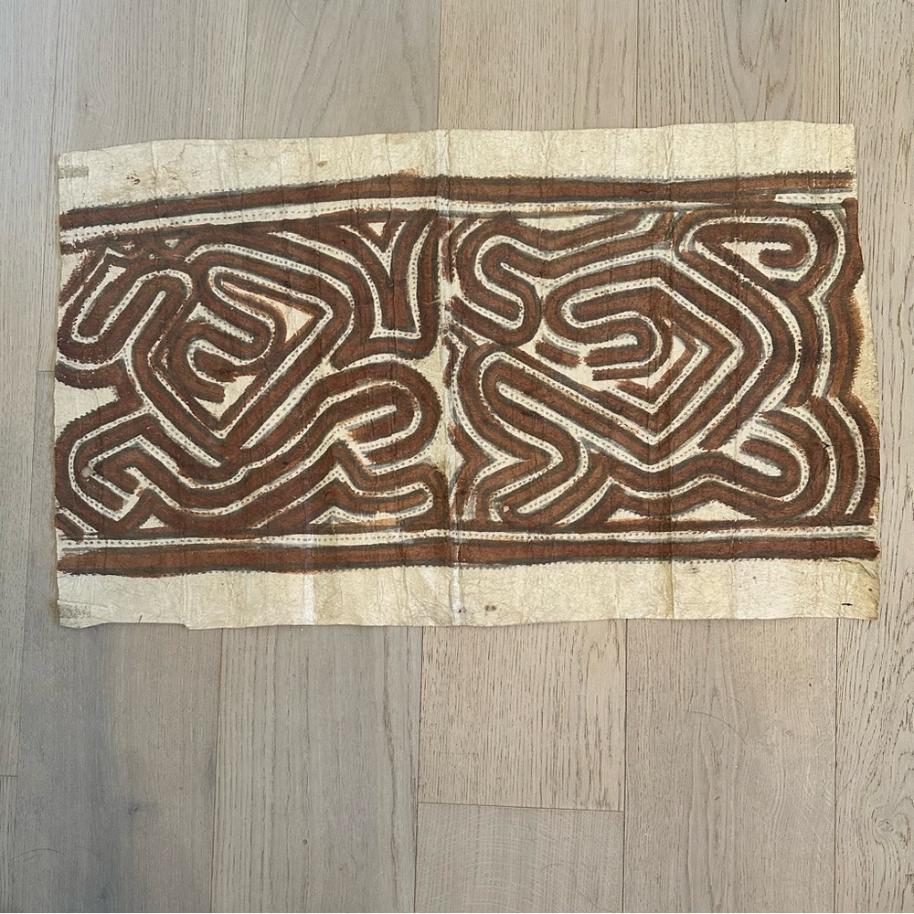 Vintage South Pacific Tongan Bark Cloth-large-GUC